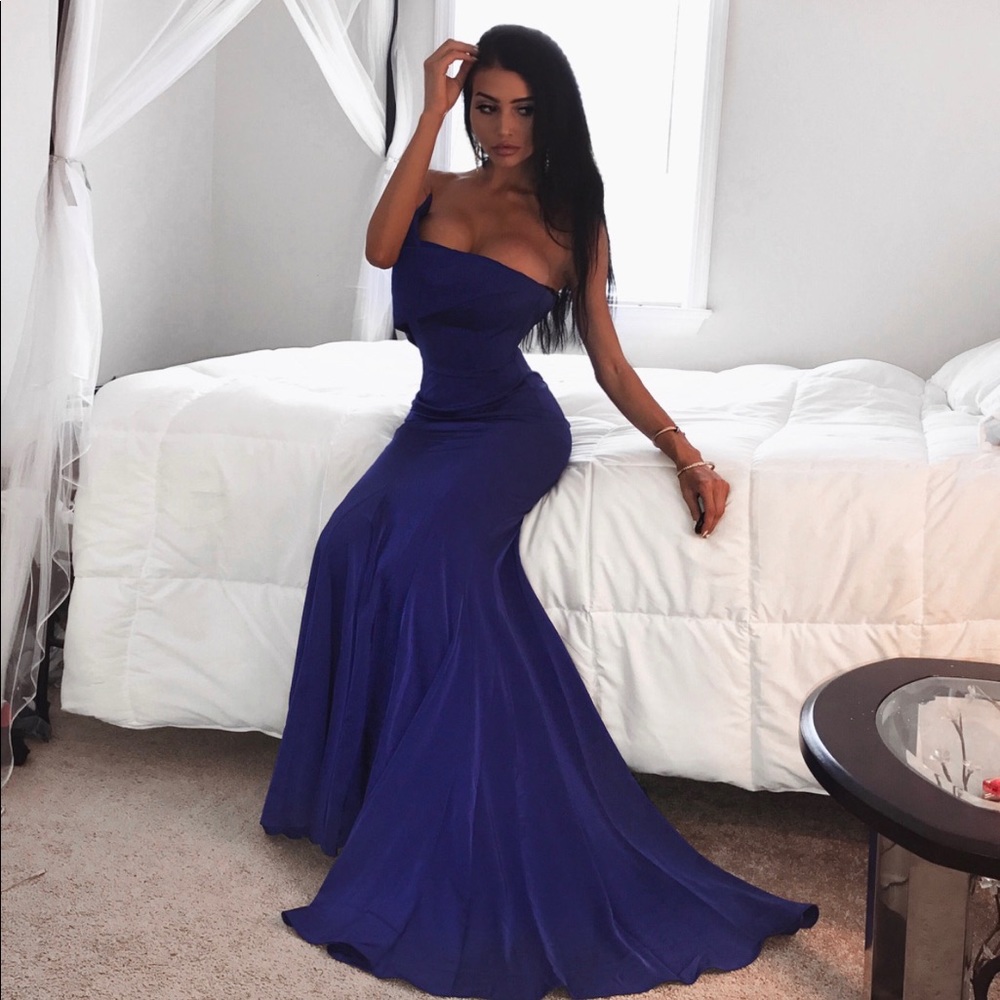 Royal blue gown